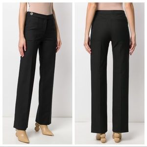 NWT - BA&SH Noir Black Wally Button Wide Leg Pants
